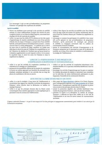 extrait de la declaration strategique erasmus participation