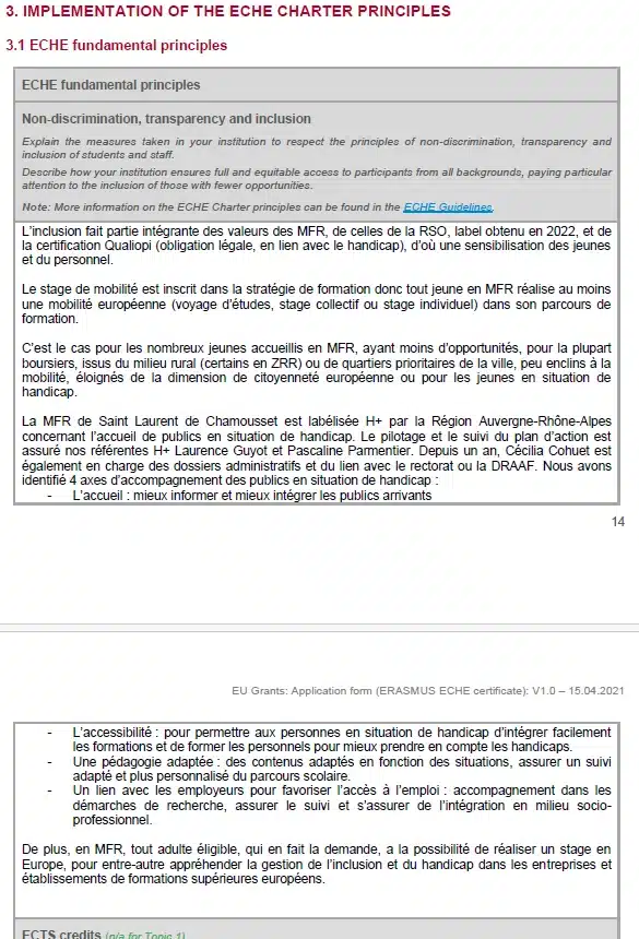 extrait de strategie erasmus principes eche inclusion mfr rh