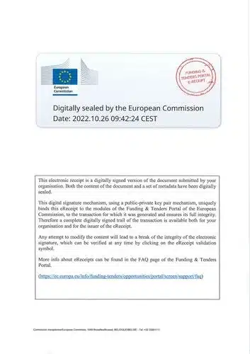 recu electronique signe numeriquement par la commission euro